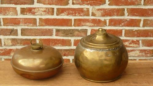 2 koperen bedstoven - warmwaterhouders - 19de eeuw, Antiek en Kunst, Antiek | Woonaccessoires, Ophalen of Verzenden