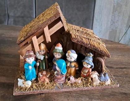 Geweldig leuke Kerststal met Figuren., Diversen, Kerst, Zo goed als nieuw, Ophalen of Verzenden