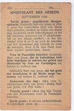 Bp272 prentje apostolaat des gebeds 1938, Verzamelen, Religie, Ophalen of Verzenden, Gebruikt, Kaart of Prent