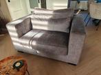 Lichtgrijze Velvet Loveseat - Stijlvol & Comfortabel, Huis en Inrichting, Fauteuils, Ophalen, 75 tot 100 cm, Zo goed als nieuw