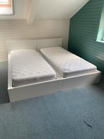 Ikea extra lang bedden wit 220x90 cm met matras, Ophalen, 90 cm, Tweepersoons, Zo goed als nieuw