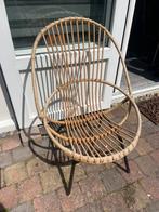 Vintage rotan stoel / rohe noordwolde / kussen, Ophalen, Gebruikt, Rotan
