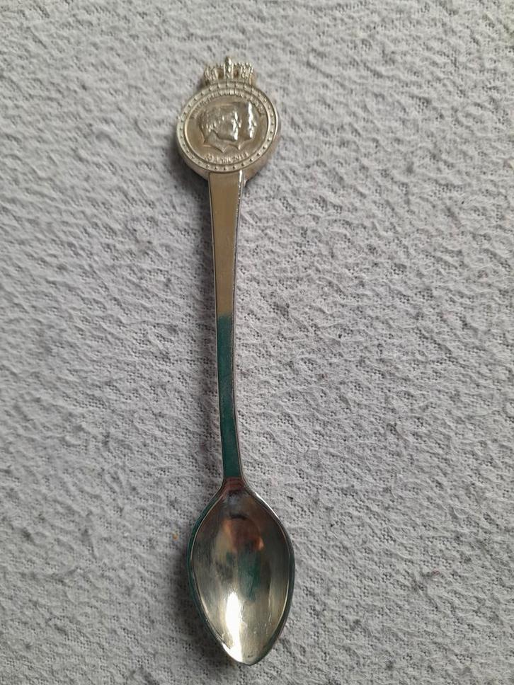 Verzamellepel Willem-Alexander & Beatrix, Antiek en Kunst, Antiek | Bestek, Ophalen of Verzenden