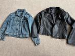 Spijkerjasje leren jasje leer jasjes spijker meisje 164, Kinderen en Baby's, Kinderkleding | Maat 164, Ophalen of Verzenden, Zo goed als nieuw