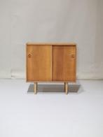 Kast met schuifdeuren eiken Deens vintage, Huis en Inrichting, Kasten | Dressoirs, Ophalen, Met deur(en), -, -