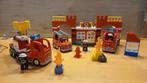 Duplo 10593 Brandweerkazerne met ladderwagen, Ophalen of Verzenden, Zo goed als nieuw, Complete set, Duplo