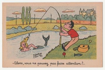 Hengelsport.  Zeemeerminnen.  Illustrateurs.  Humor. beschikbaar voor biedingen
