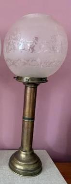 Messing tafel lamp voor kaarsen antiek, Huis en Inrichting, Lampen | Tafellampen, Ophalen of Verzenden, Gebruikt, Minder dan 50 cm