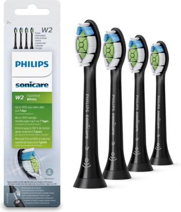 Philips Sonicare W2 Optimal White Opzetborstels 4stuks Zwart beschikbaar voor biedingen