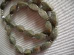 Een mooie Groene Serpentine Jaspis edelstenen ketting, Sieraden, Tassen en Uiterlijk, Antieke sieraden, Verzenden, Overige materialen