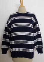 Blauw/witte wollen streep trui van nieuw England's Bischot!M, Verzenden, Zo goed als nieuw, Maat 38/40 (M), Blauw