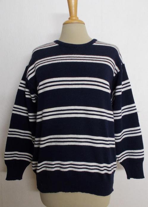 Blauw/witte wollen streep trui van nieuw England's Bischot!M, Kleding | Dames, Truien en Vesten, Zo goed als nieuw, Maat 38/40 (M)