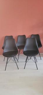 jysk klarup eetkamerstoelen zwart 4 of 5, Huis en Inrichting, Stoelen, Ophalen, Gebruikt, Zwart, Vijf, Zes of meer stoelen