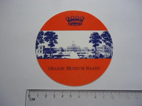 sticker oud Oranje museum Baarn soestdijk paleis retro gooi, Verzamelen, Stickers, Zo goed als nieuw, Bedrijf of Vereniging, Verzenden