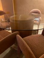 Glazen tafelblad 125 cm doorsnee, Huis en Inrichting, Tafelonderdelen, Ophalen of Verzenden, Gebruikt, Rond, 100 tot 150 cm