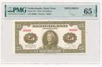 Nederland 25 Gulden 1943 Wilhelmina Specimen PMG 65 EPQ/Unc