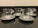 Glazen Nespresso koffie kopjes met schotel 4 stuks, Huis en Inrichting, Keuken | Servies, Ophalen, Overige stijlen, Kop(pen) en/of Schotel(s)