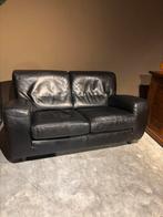 Italiaanse Molinari Bank Zwart onverwoestbaar Leer, Gebruikt, 150 tot 200 cm, Tweepersoons, Rechte bank