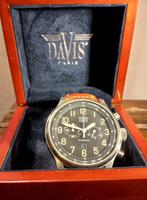 Davis chronograaf, Overige merken, Leer, Staal, Ophalen of Verzenden