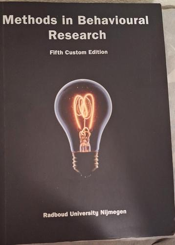 Methods in Behavioural Research beschikbaar voor biedingen