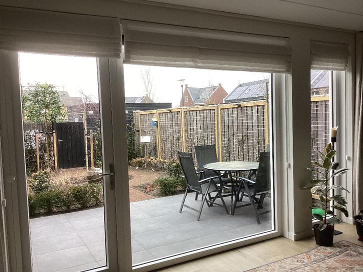 Vouwgordijnen, Huis en Inrichting, Stoffering | Gordijnen en Lamellen, Zo goed als nieuw, 200 cm of meer, 100 tot 150 cm, Wit