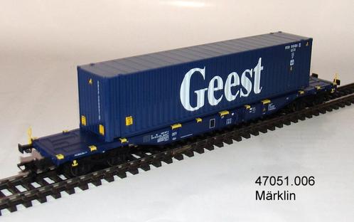Marklin 47051-006 Containerwagen Sgns "Geest" (NL), Hobby en Vrije tijd, Modeltreinen | H0, Nieuw, Wagon, Wisselstroom, Märklin