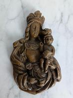 Antiek religieus hangend Maria beeldje van was, Antiek en Kunst, Antiek | Religie, Ophalen of Verzenden