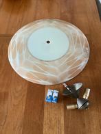 Retro plafondlamp, Huis en Inrichting, Lampen | Plafondlampen, Ophalen, Gebruikt, Glas, Retro