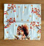 * nieuw uniek HERFST kussenhoes fluweel  velvet EEKHOORN, Verzenden, Nieuw, Vierkant