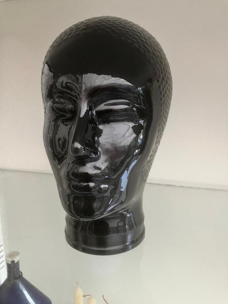 Vintage Glazen Hoofd - 25cm, Verzamelen, Retro, Huis en Inrichting, Ophalen of Verzenden