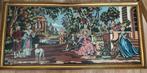 Antieke grote geborduurde schilderij taferelen, Antiek en Kunst, Kunst | Schilderijen | Abstract, Ophalen of Verzenden