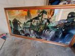 Groot formaat Chinese schilderij met 10 kraanvogels, Antiek en Kunst, Ophalen