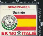 Sticker: Henkes Jonge Jenever - WK 1980 Italie - Spanje (2), Verzamelen, Ophalen of Verzenden, Zo goed als nieuw, Bedrijf of Vereniging