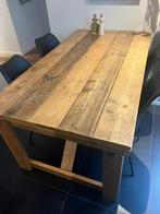Robuuste steigerhouten tafel met opbergruimte!, 50 tot 100 cm, 150 tot 200 cm, Gebruikt, Rechthoekig
