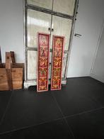 Tibetaans handbeschilderd Thangka paneel boeddha Tibet hout, Huis en Inrichting, Woonaccessoires | Wanddecoraties, Verburgt Vintage