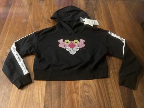 Monnalisa trui hoodie zwart pink panther glitters maat 152!, Kinderen en Baby's, Kinderkleding | Maat 152, Zo goed als nieuw, Meisje