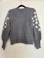 Sézane grijze trui met bloemen maat S, Maat 38/40 (M), Nieuw, Grijs, Sézane