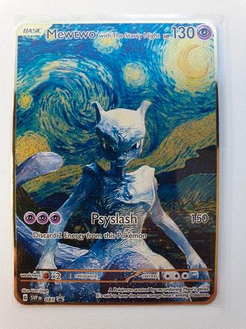 Mewtwo Van Gogh With Grey Felt Hat Promo Metalen Pokemon beschikbaar voor biedingen