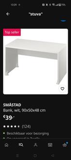 Witte SMÅSTAD Bank/Bureau - Perfect voor Kinderkamer, Ophalen of Verzenden, Gebruikt, Bureau