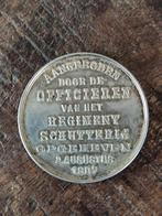 Penning officieren Rotterdamse Schutterij 1902, Postzegels en Munten, Penningen en Medailles, Ophalen of Verzenden, Zilver, Nederland