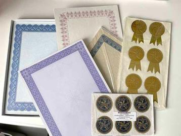 Certificaat, Diploma, Oorkonde Papier A4 met folie stickers beschikbaar voor biedingen