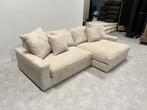 Nieuw GRATIS LEVERING beige ribstof lounge bank 275x160, Ophalen of Verzenden, Zo goed als nieuw, 150 cm of meer, Vierpersoons of meer