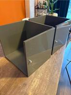 2x antraciet grijs hoogglans Kallax deuren Ikea, Ophalen, Zo goed als nieuw, Vierkant, Hout