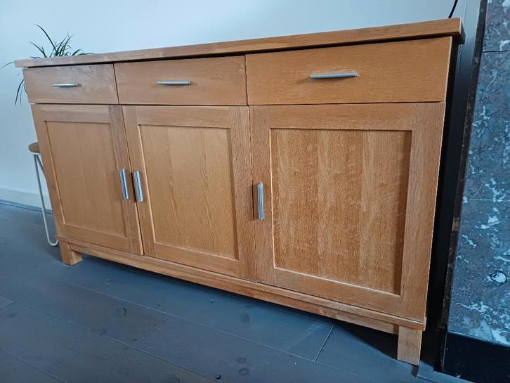 Dressoir, Huis en Inrichting, Kasten | Dressoirs, Gebruikt, 150 tot 200 cm, 25 tot 50 cm, Met lade(s), Met deur(en), Eikenhout