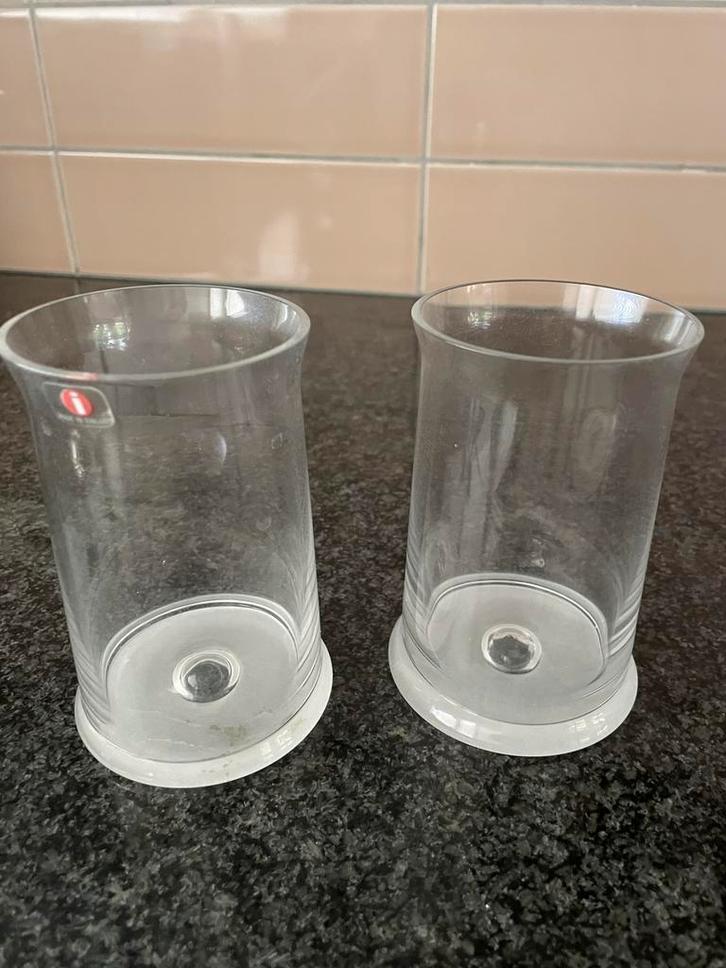 2 Iittala Bootglazen - Stabiel en Stijlvol, Huis en Inrichting, Keuken | Servies, Gebruikt, Glas of Glazen, Effen, Glas, Ophalen of Verzenden