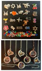 Partij 8x Charm Medaillon aan ketting en armband Nieuw K-20, Nieuw, Ophalen of Verzenden, Zilver, Overige materialen