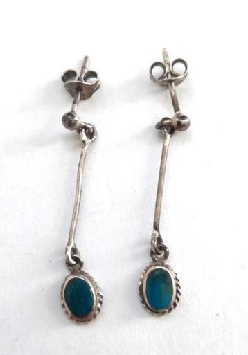 Mooie zilveren oorbellen met bungels 925 beschikbaar voor biedingen