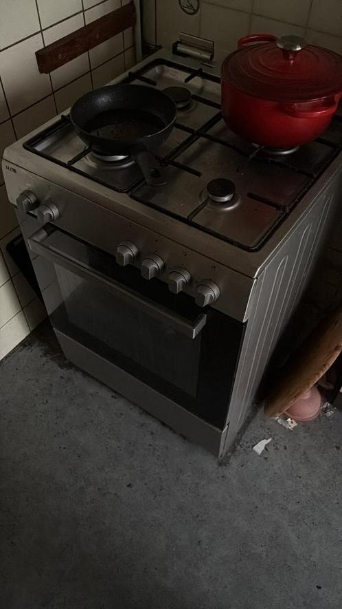ETNA FVG160RVS, Witgoed en Apparatuur, Fornuizen, Zo goed als nieuw, Vrijstaand, Gas, 4 kookzones, 85 tot 90 cm, 45 tot 60 cm