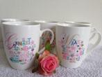 🌺5 Grote YVON JASPERS MOKKEN/BEKERS van 250 ML., Ophalen of Verzenden, Zo goed als nieuw, Overige stijlen, Kop(pen) en/of Schotel(s)