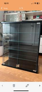 modern zwart vitrinekastje 60x25x72, Huis en Inrichting, Kasten | Vitrinekasten, Ophalen, 50 tot 100 cm, Minder dan 100 cm, Modern
